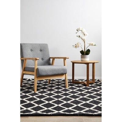 Huxley Hand Loomed Wool Rug, 400x300cm, Black
