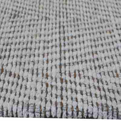Myraaj Handwoven Chevron Cotton & Jute Rug, 150x90cm, Silver / Natural