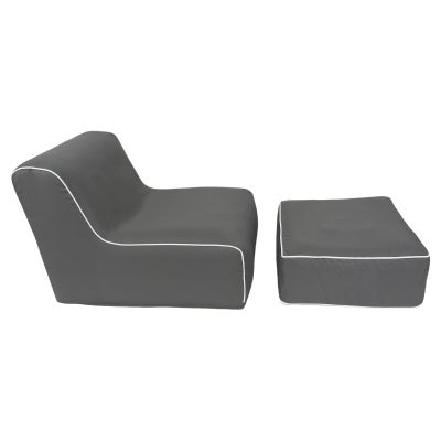 Santorini Inflatable Outdoor Ottoman, Grey