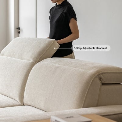 Elodria Chenille Fabric Electric Pull-out Sofa Bed, 2 Seater