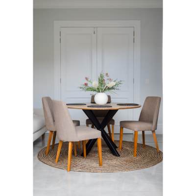 Orchid Hand Braided Jute Round Rug, 100cm
