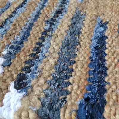 Jamaica No.1103 Handwoven Organic Jute & Cotton Rug, 230x160cm