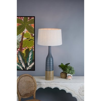 Potters Ceramic Table Lamp, Large, Grey