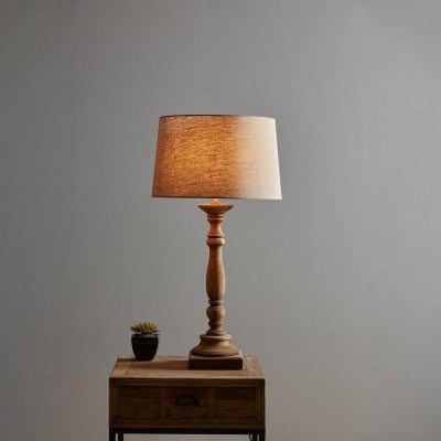 Candela Wooden Base Table Lamp