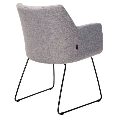 Konfurb Hady Fabric Visitor's Chair, Metal Sled Leg