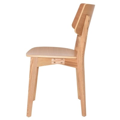 Phoenix Commercial Grade Timber Dining Chair, Timber Back & Seat, Natural