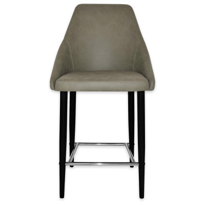 Stockholm Commercial Grade Pelle Fabric Counter Stool, Metal Leg, Sage / Black