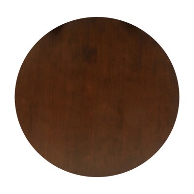 Tivoli Commercial Grade Timber & Steel Round Dining Table, 70cm, Walnut / Black Brass