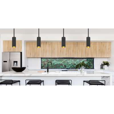Kudo Iron Pendant Light, Black