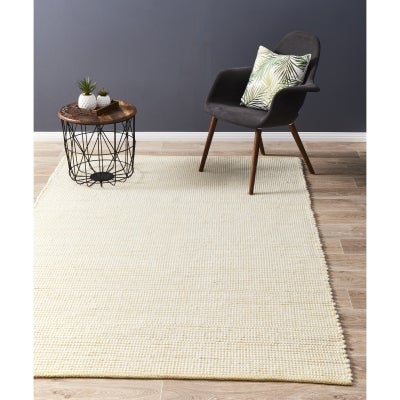 Loft Handwoven Felted Wool Rug, 155x225cm, Yellow