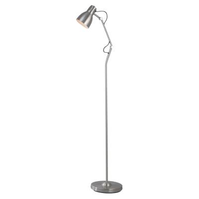 Nord Metal Adjustable Floor Lamp, Satin Chrome