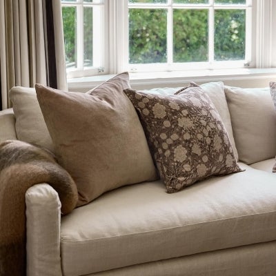 Moana Cotton Velvet Scatter Cushion Cover, Beige