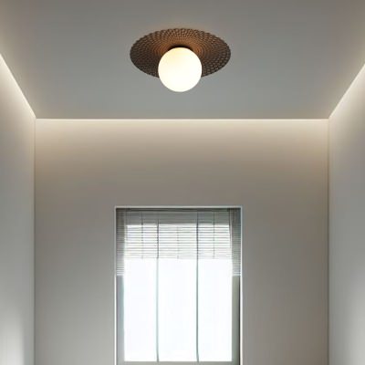 Orbis Iron & Glass Wall / Ceiling Light, Gold / Black