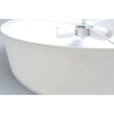 Mara Fabric Drum Pendant Light, White