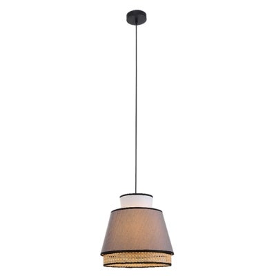 Tomislava Linen & Rattan Pendant Light