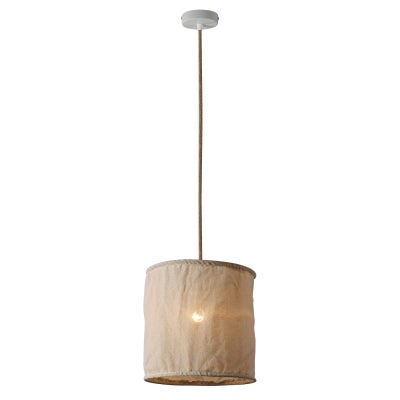 Kya Linen Shade Pendant Light, Small