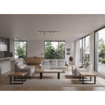 Santara Messmate Timber & Metal Square Lamp Table