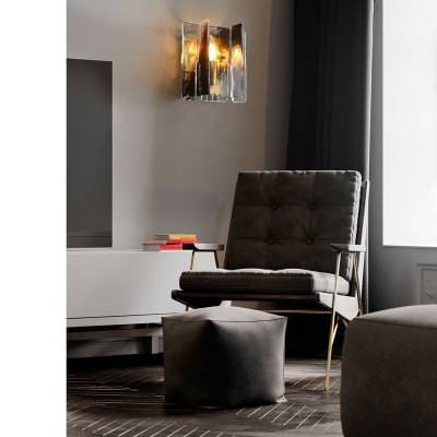 Vetro-Fuso Brass & Artistic Glass Wall Light