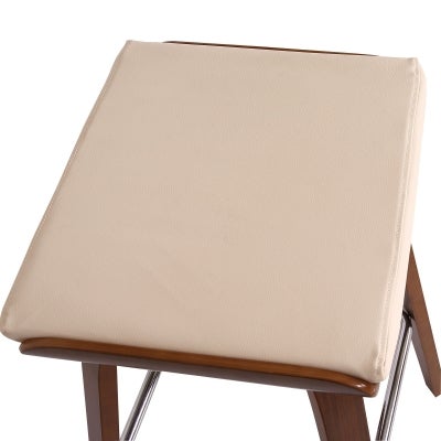Lucca Timber Bar Stool, Walnut / Cream
