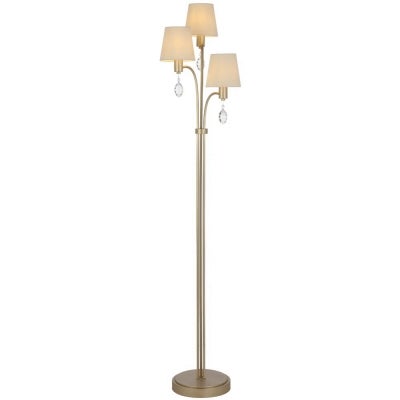 Malvern Iron & Crystal Glass Base Floor Lamp