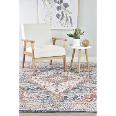 Medina No.0320 Bohemian Rug, 290x200cm, Navy / Multi