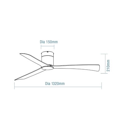 Martec Metro Indoor / Outdoor Smart DC Ceiling Fan, 132cm/52