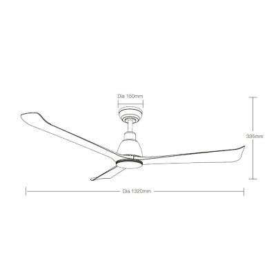 Martec Polo Indoor / Outdoor Smart DC Ceiling Fan with CCT Dimmable LED Light, 132cm/52