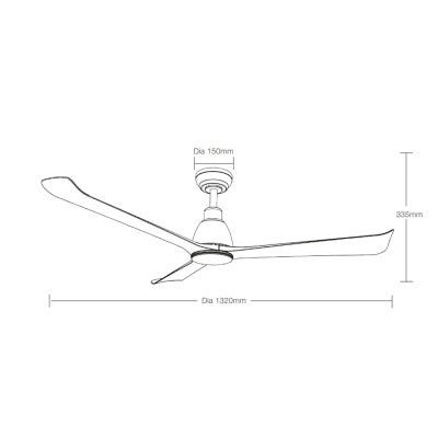 Martec Polo Indoor / Outdoor Smart DC Ceiling Fan, 132cm/52