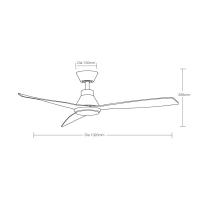 Martec Triumph Indoor / Outdoor Smart DC Ceiling Fan, 132cm/52