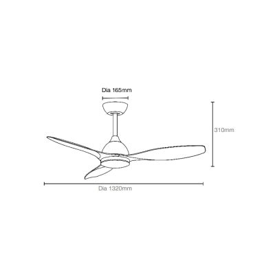 Martec Elite Indoor / Outdoor Smart DC Ceiling Fan, 132cm/52