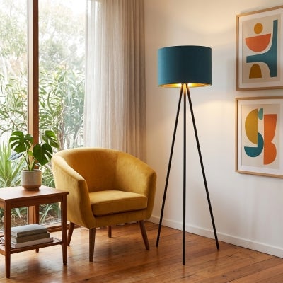 Alexia Metal Tripod Base Floor Lamp