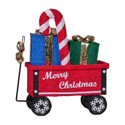 Micah LED Light Up Indoor / Outdoor Christmas Cart Ornament, 66cm