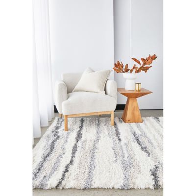 Moonlight Neptune Slate Shag Rug, 290x200cm