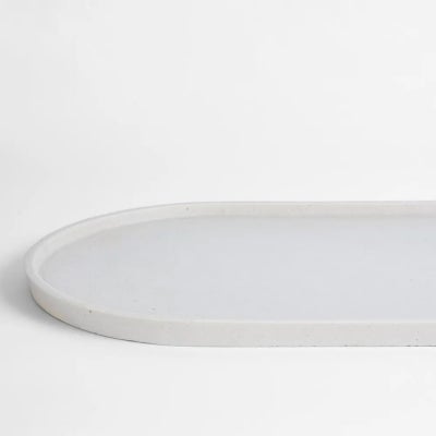 Esher 3 Piece Polystone Oval Platter Set, Sand