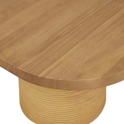 Leo Timber & Rattan Coffee Table, 130cm, Natural