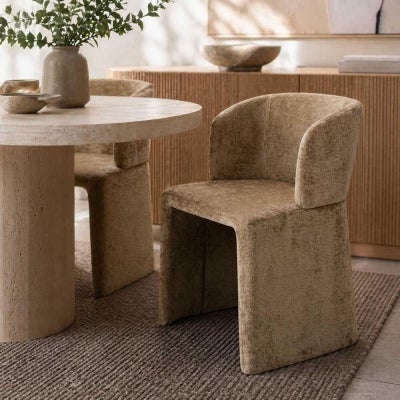 Dexter Velvet Fabric Dining Chair, Gold