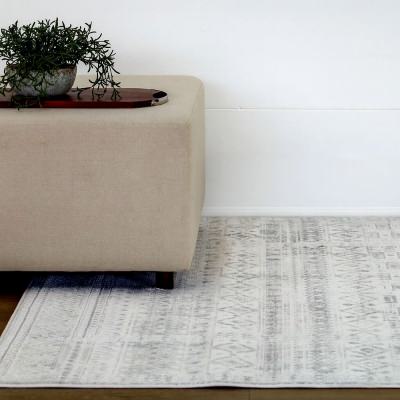 Mustaq Ikop Bohemian Rug, 300x196cm, Light Grey