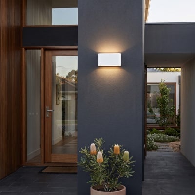 Sasha II IP65 LED Indoor / Outdoor Up & Down Wall Light, 10W, CCT, White