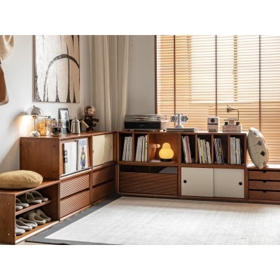 Muko Boxwood Modular Storage Unit, 3 Drawers & 2 Open Compartments