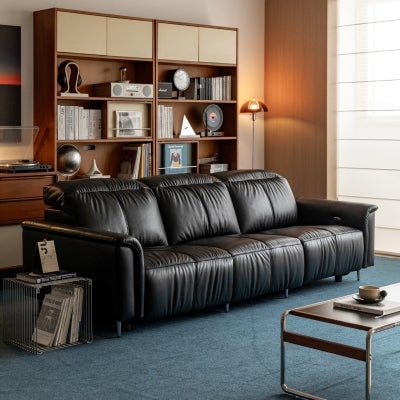 Aeris Leather Modular Electric Recliner Sofa, 3 Seater
