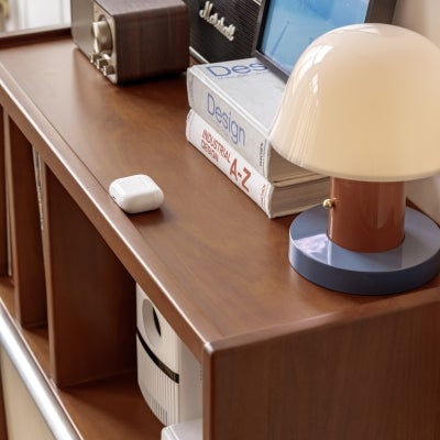 Moonrise Boxwood Storage Cabinet with Flip-down Table & Magazine Racks
