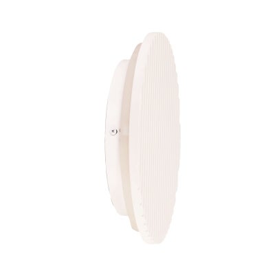 Dot Scalloped Plaster Dimmable LED Wall Light, 14W, CCT, White
