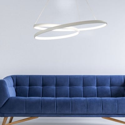 Infinity Spiral Dimmable LED Pendant Light, CCT, White 
