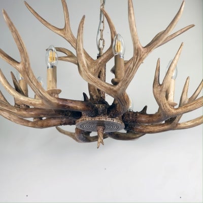 Hyort Antler Sculpture Designer Chandelier, 8 Light 