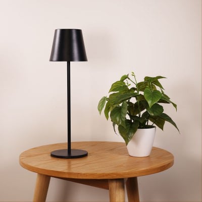 Mindy IP54 Indoor / Outdoor Rechargeable LED Touch Table Lamp, 3000K, Black