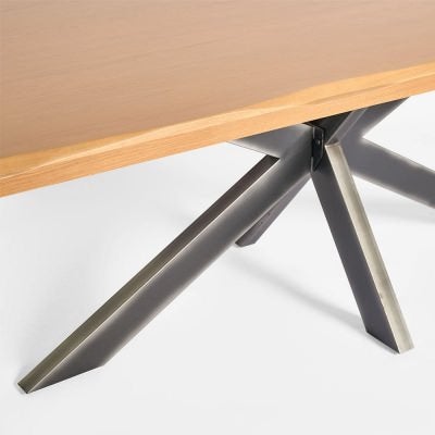 Wainscott Timber & Metal Dining Table, 240cm