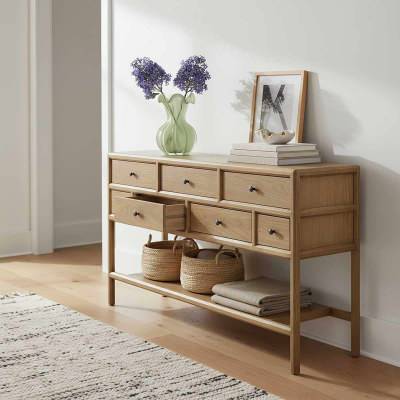 Cambridge Elm Timber Console Table, 160cm