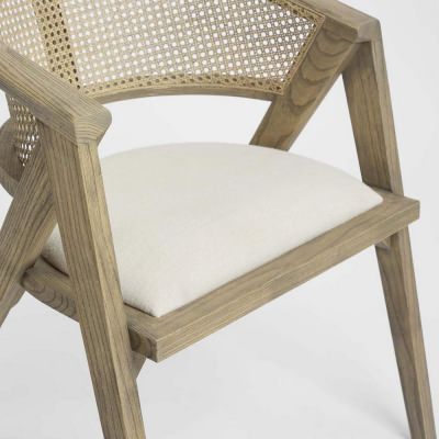 Colorado Ashwood Timber & Rattan Caver Dining Chair