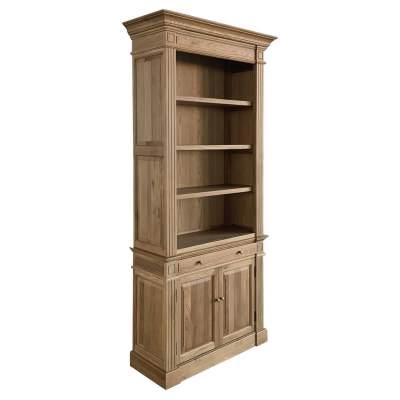 Dundee Oak Timber Bookcase, 108cm, Natural Oak