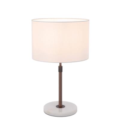 Placin Iron & Marble Base Adjustable Table Lamp, Bronze / White